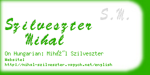 szilveszter mihal business card